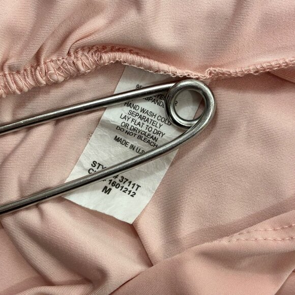 Sabora Tank Top Women's Medium Light Pink Gathered Sweetheart Bustline Pin Up - Picture 8 of 8